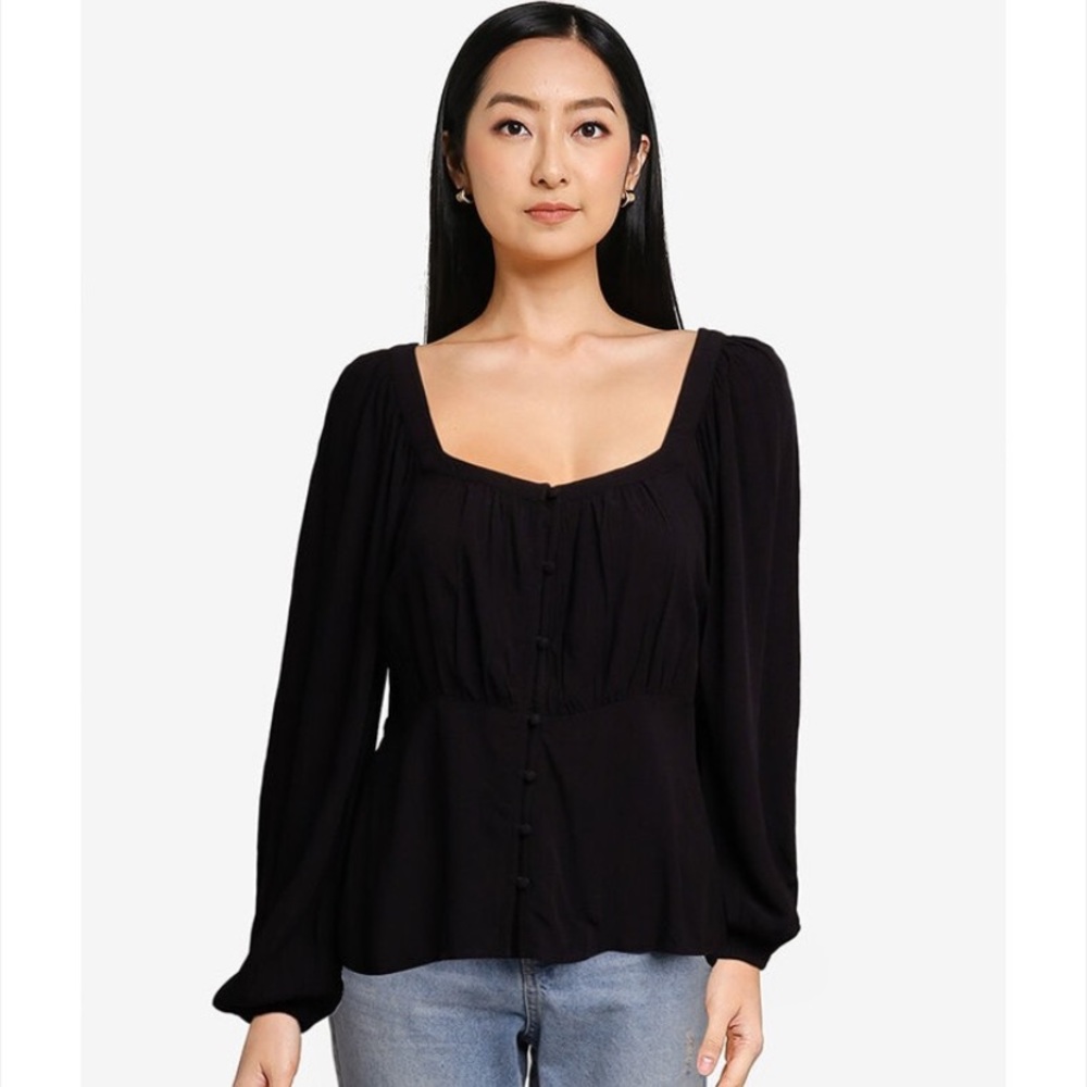 Old Navy Square Neck Button Down Top